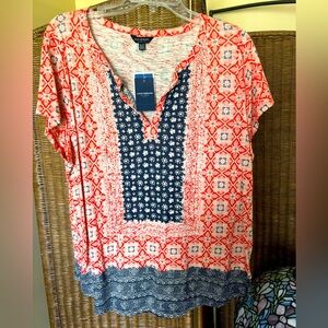 NWT Lucky Brand Women's Printed Top